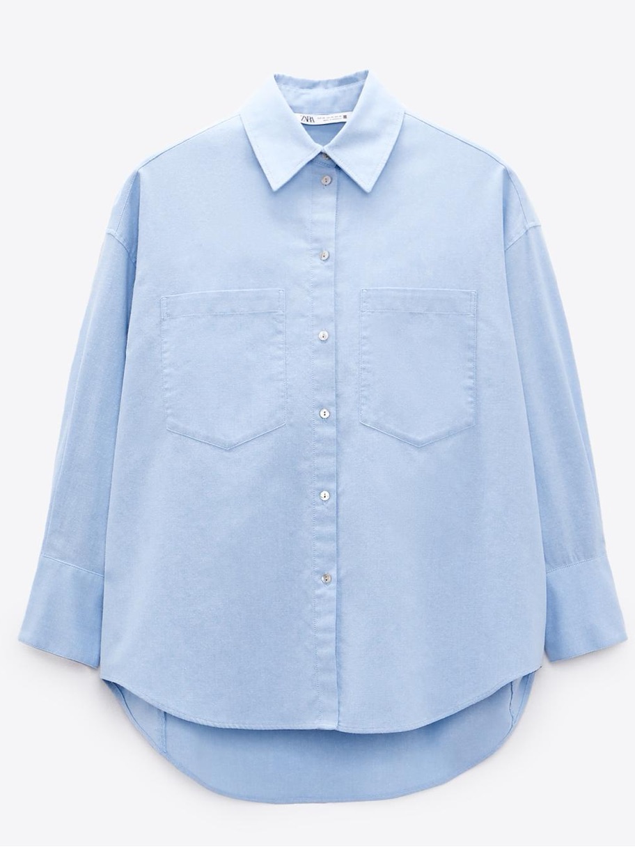 Zara Nwt Oversized Oxford Shirt Size Xl